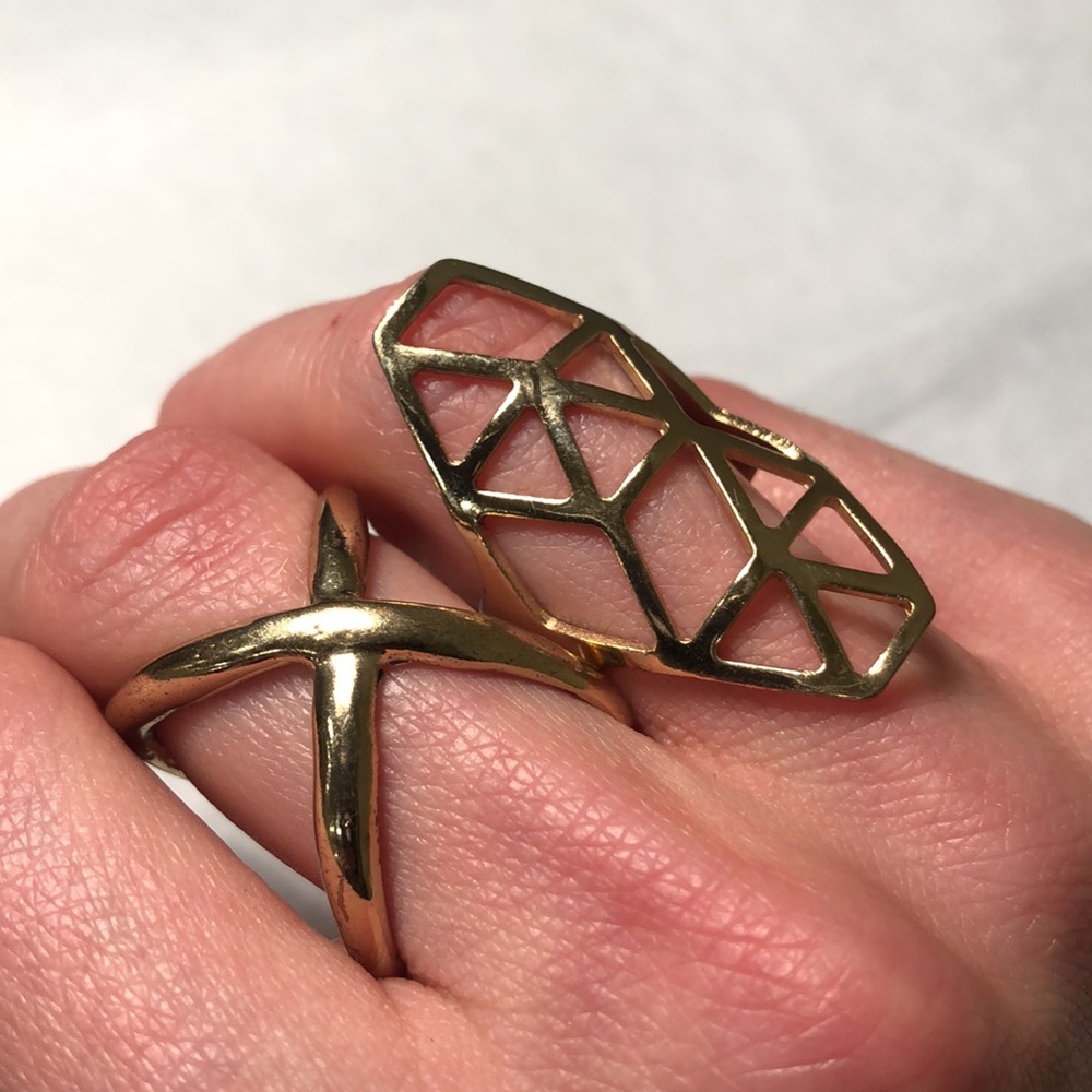 Set of Gold Adjustable Rings